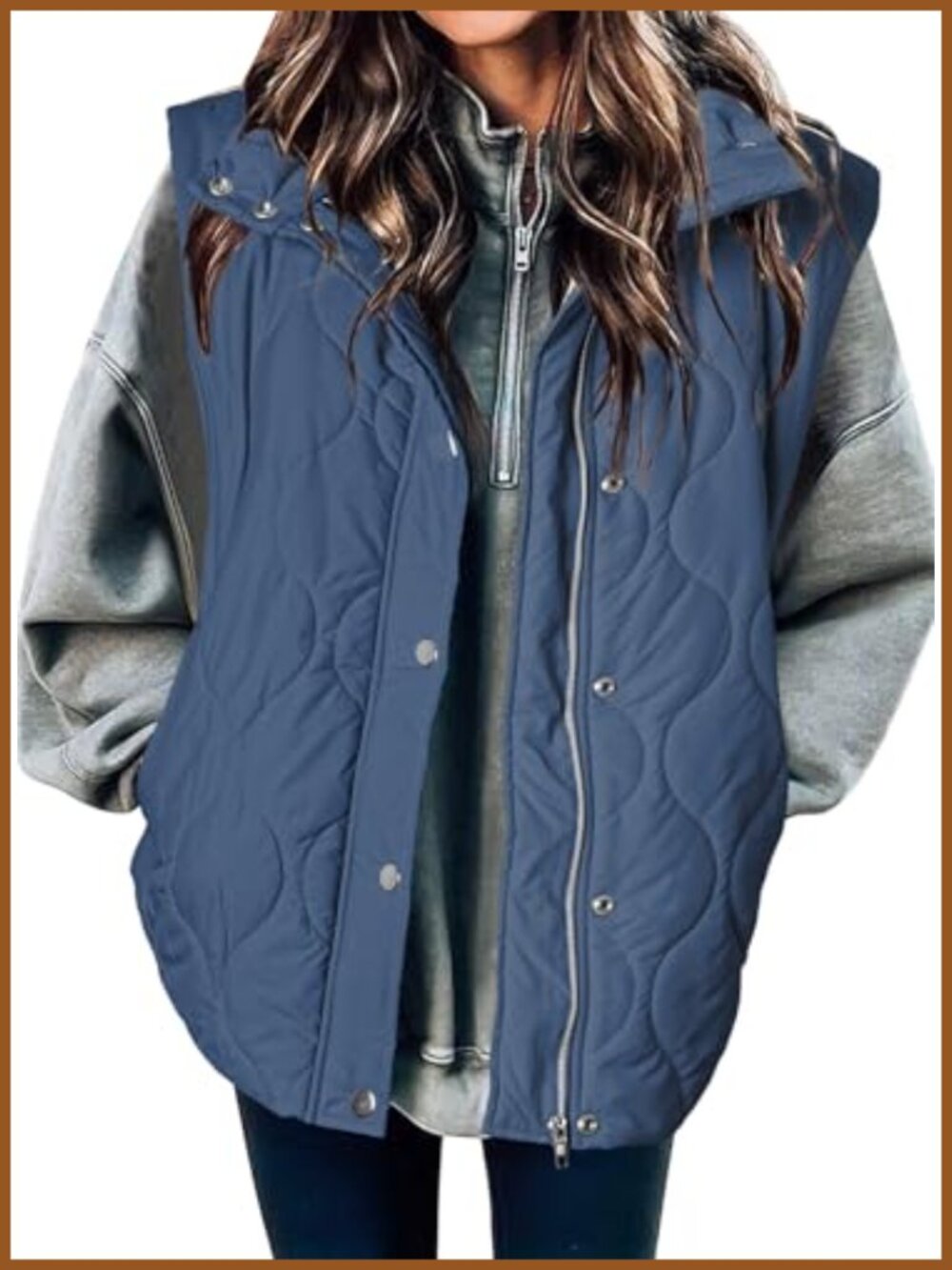 Lightweight Cropped Quilted Puffer Vest Sleeveless Zipper Casual Layering